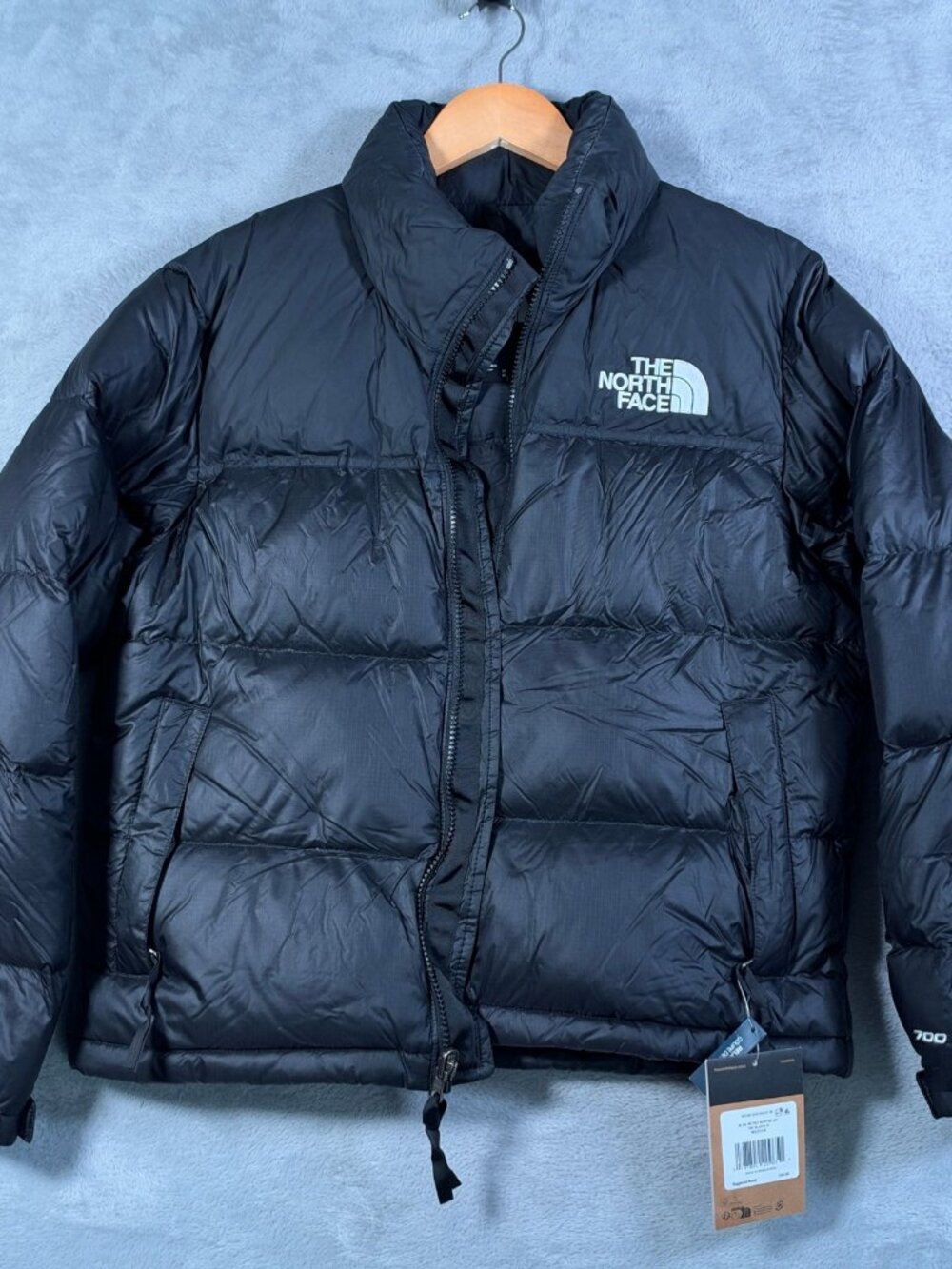 The North Face Jacket Womens M Black 1996 Retro Nuptse 700 Down Puffer $330 FLAW